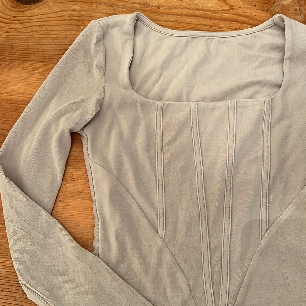 NWT Corset Long Sleeved Top